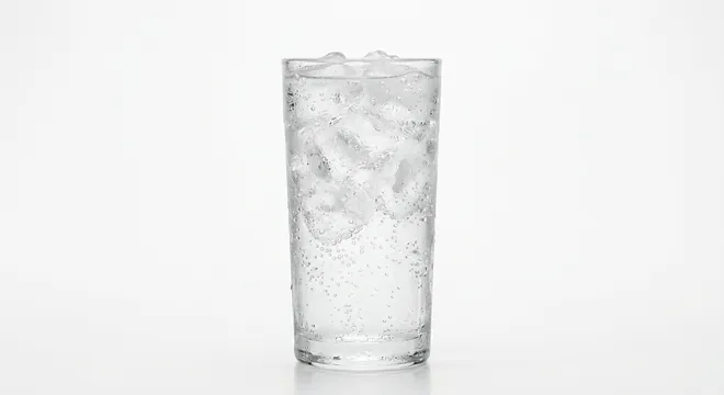 McDonald's US Sprite, a clear lemon-lime soda over ice in a tall glass