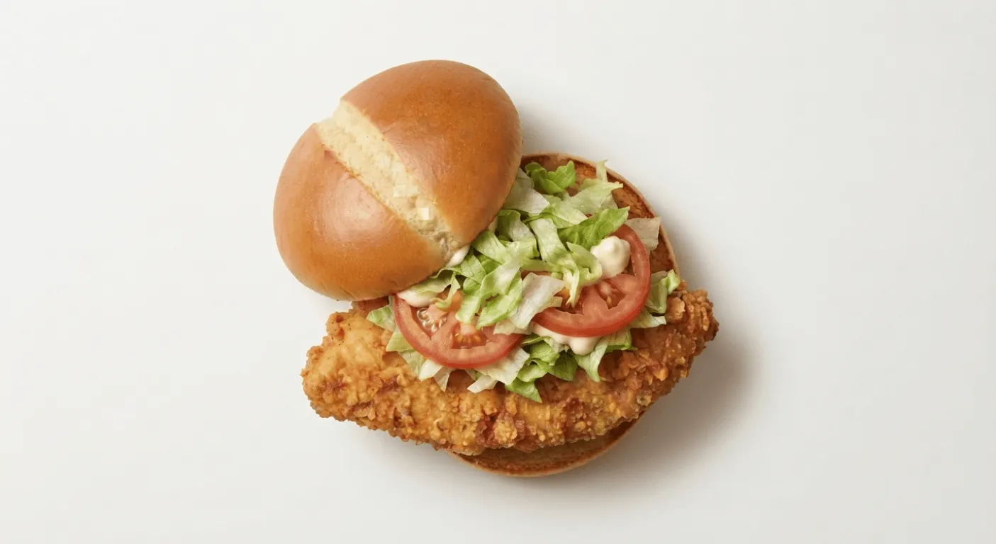 McDonald's US Deluxe McCrispy with a crispy breaded chicken fillet, lettuce, tomato and mayonnaise in a potato roll