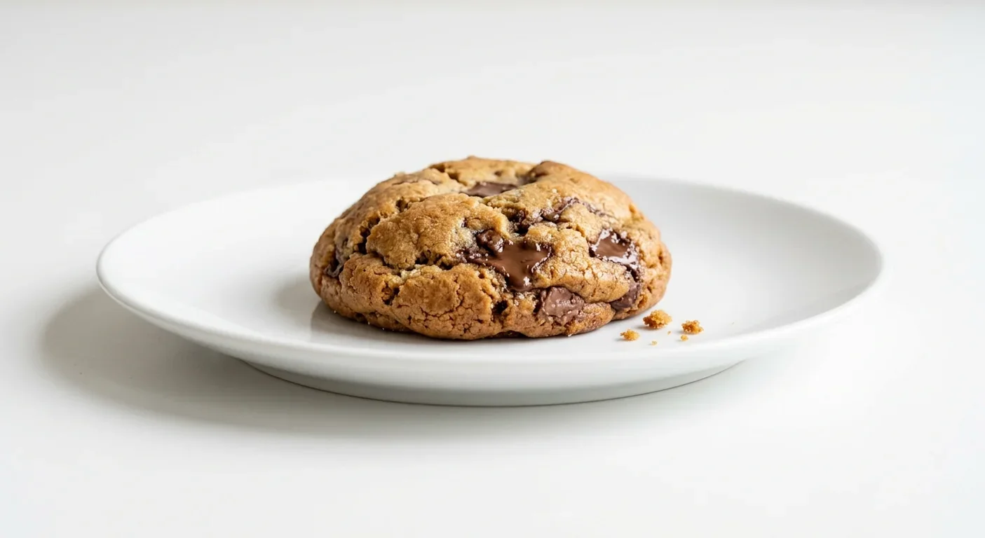 Costa Milk Chocolate Cookie, milk chocolate chunk cookie on a white plate, nutrition and calories