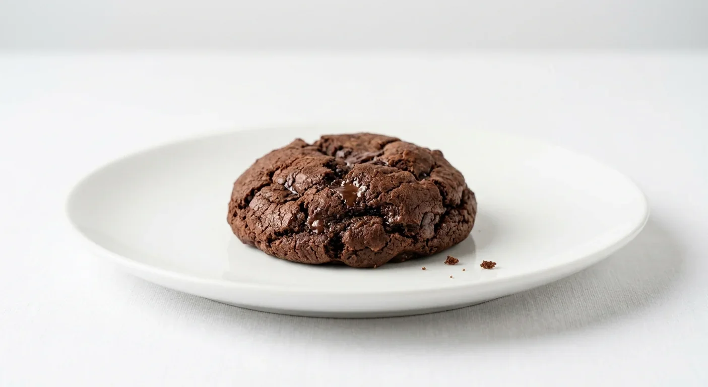 Costa Double Chocolate Cookie, double chocolate cookie on a white plate, nutrition and calories