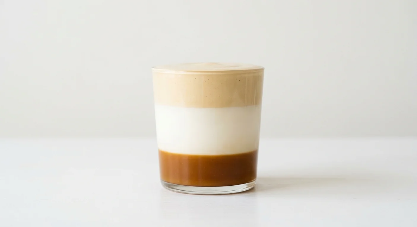 Costa Caramel Iced Whipped Latte (Medium, Oat Milk), layered iced latte with caramel sauce, white milk and a whipped coffee top in a glass tumbler, nutrition and calories