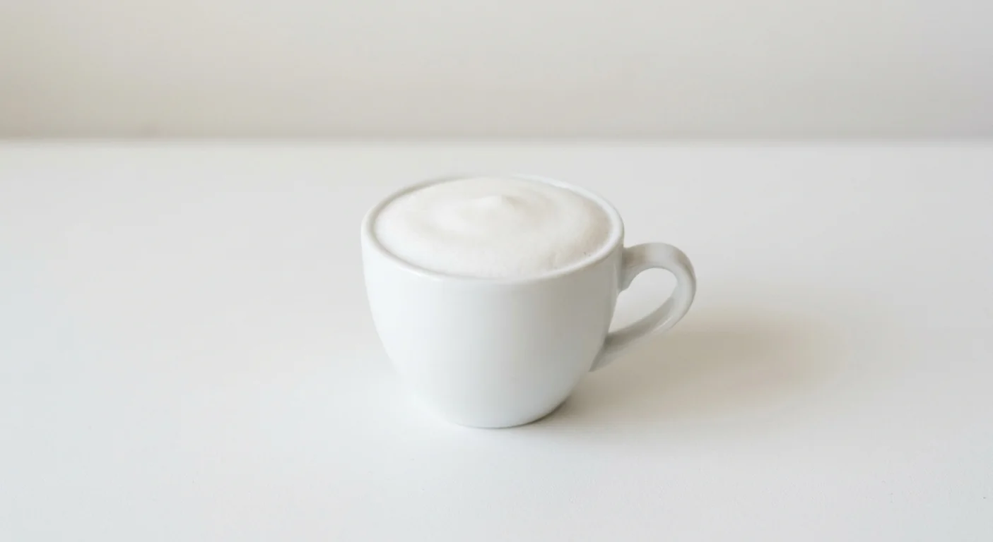 Costa Milk Babyccino, small white cup of frothed milk, nutrition and calories