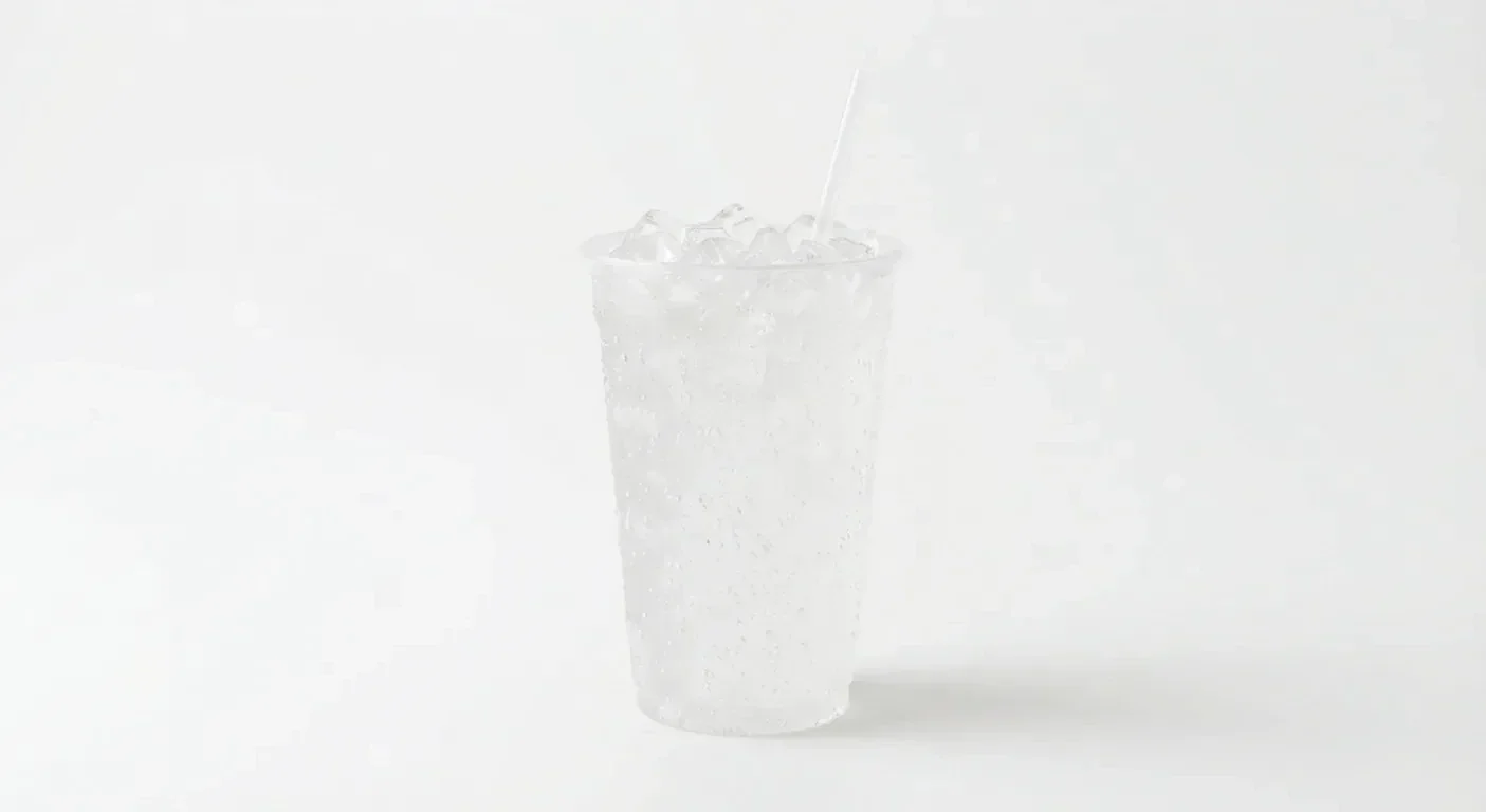 Chick-fil-A Sprite Zero Sugar (Regular), clear lemon-lime Sprite over ice in a clear cup with a straw, nutrition and calories