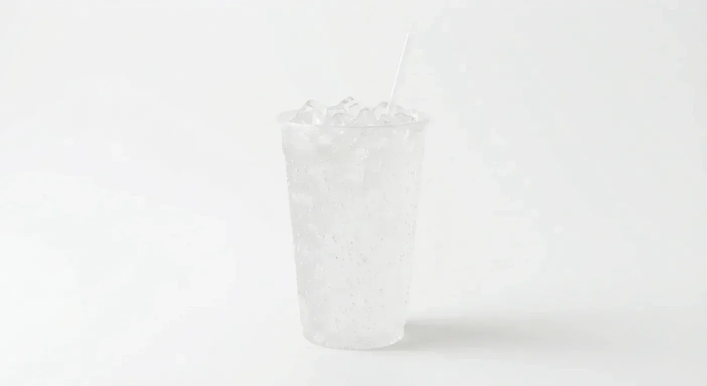Chick-fil-A Sprite Zero Sugar (Large), clear lemon-lime Sprite over ice in a clear cup with a straw, nutrition and calories