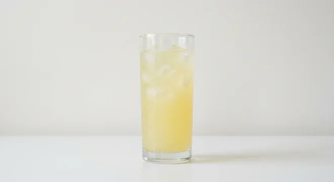 Chick-fil-A Diet Lemonade (Regular), cloudy pale yellow lemonade over ice in a tall clear glass, nutrition and calories