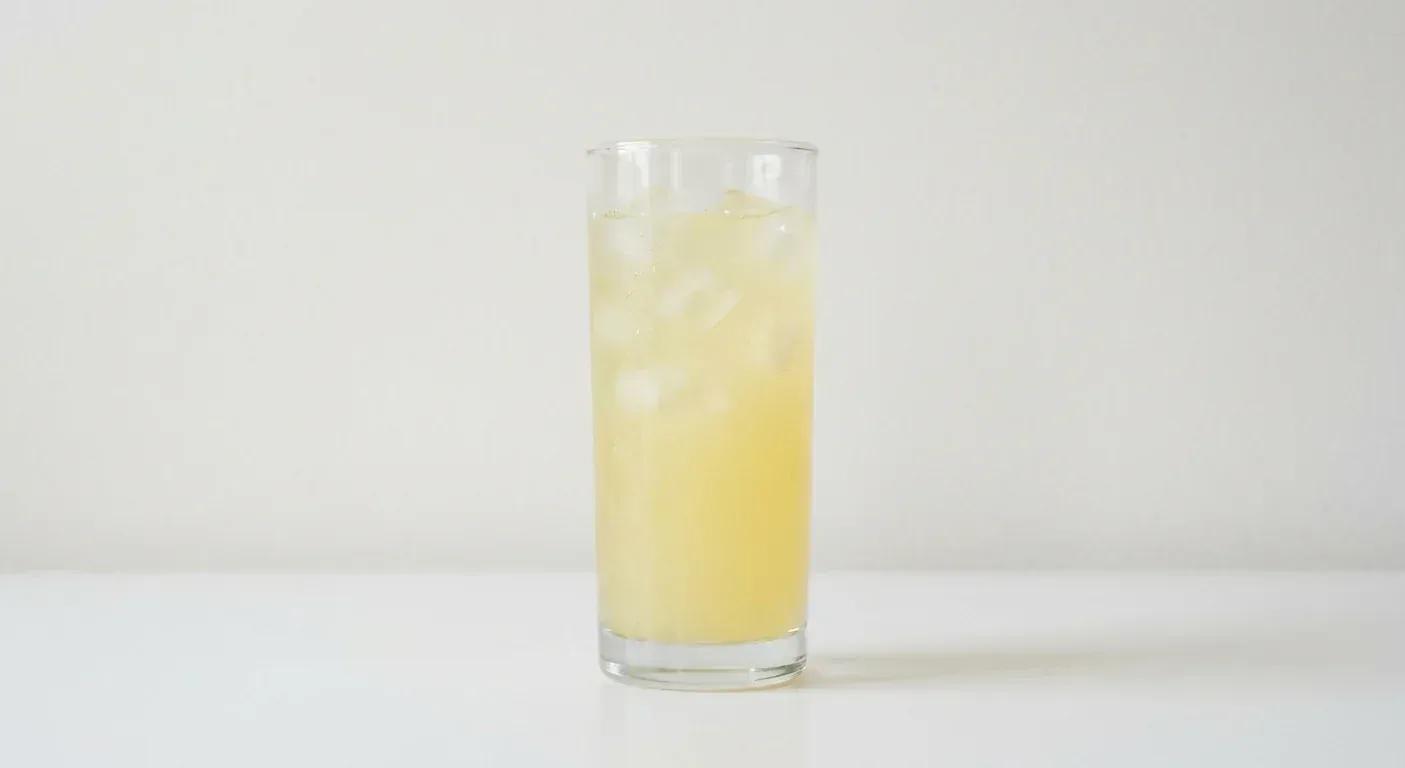 Chick-fil-A Lemonade (Regular), cloudy pale yellow lemonade over ice in a tall clear glass, nutrition and calories