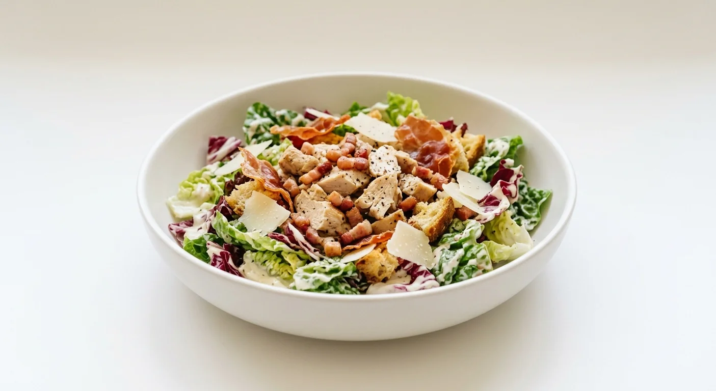 Zizzi Chicken Caesar Salad, mixed leaves and baby gem with roast chicken, pancetta, croutons and Caesar dressing, nutrition and calories
