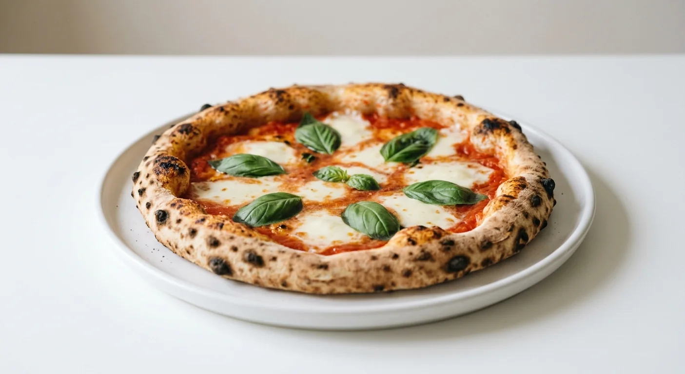 Zizzi Classic Margherita, round pizza with tomato, melted mozzarella and fresh basil, nutrition and calories
