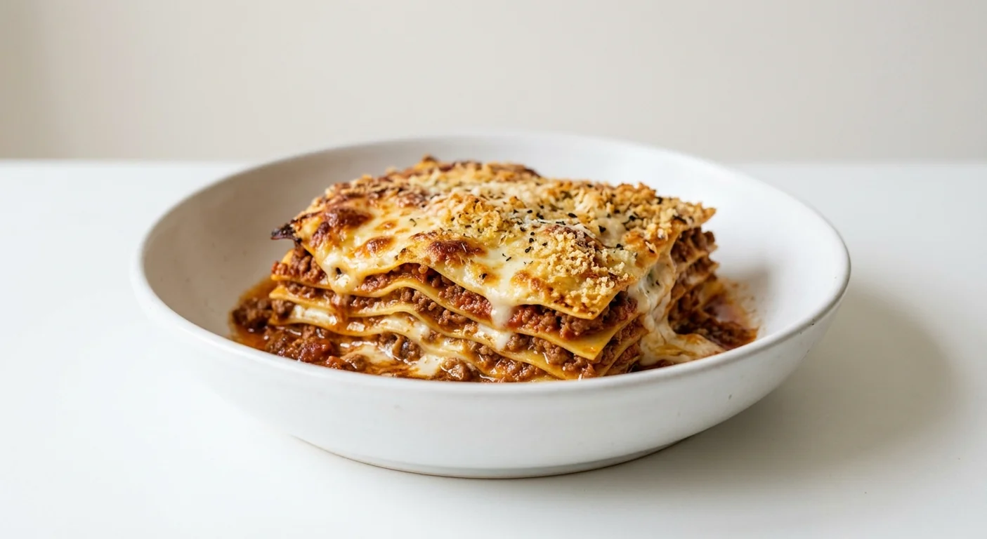 Zizzi All Out Lasagne, deep slab of beef ragu lasagne with bechamel, melted mozzarella and a crisp crumb top, nutrition and calories