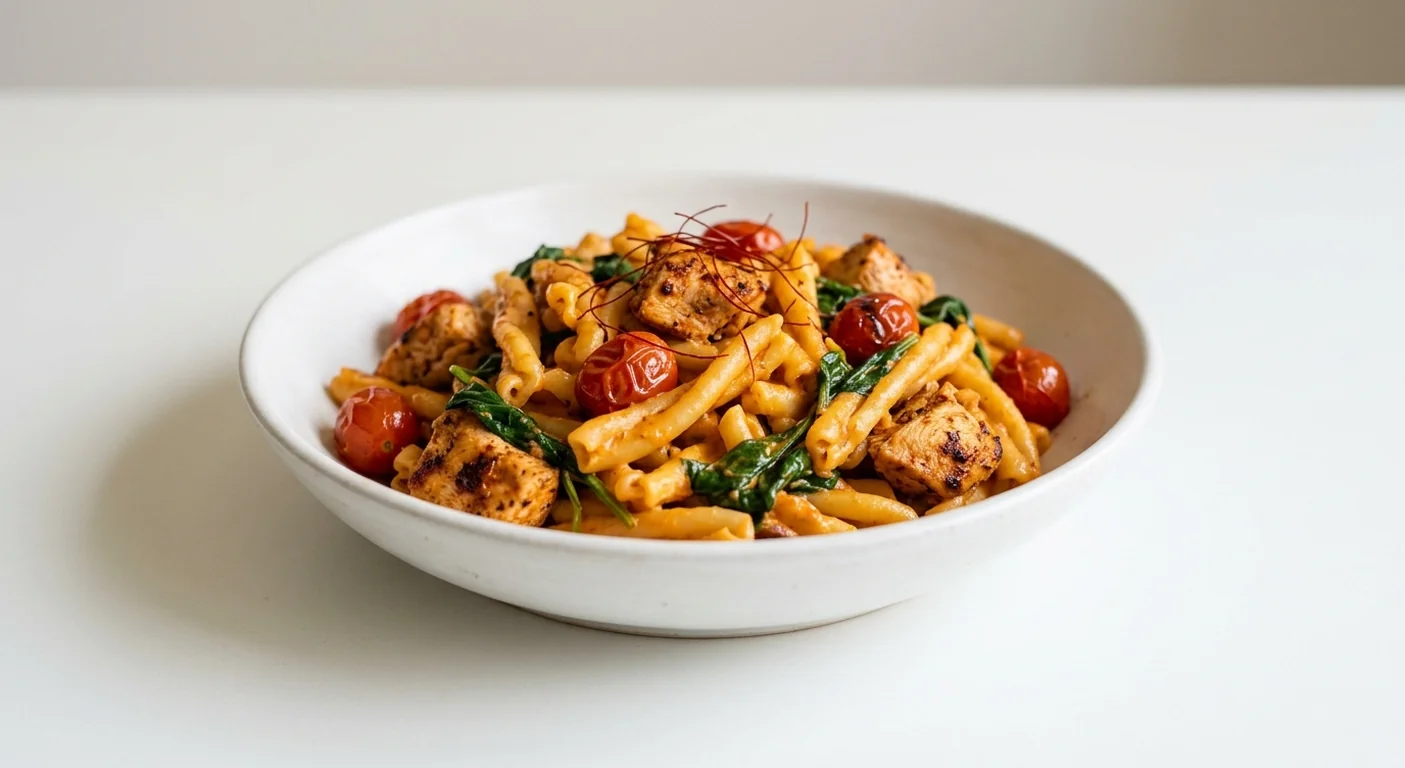 Zizzi Pollo Piccante, casarecce pasta with harissa chicken, Datterini tomatoes and spinach in a creamy spicy sauce, nutrition and calories