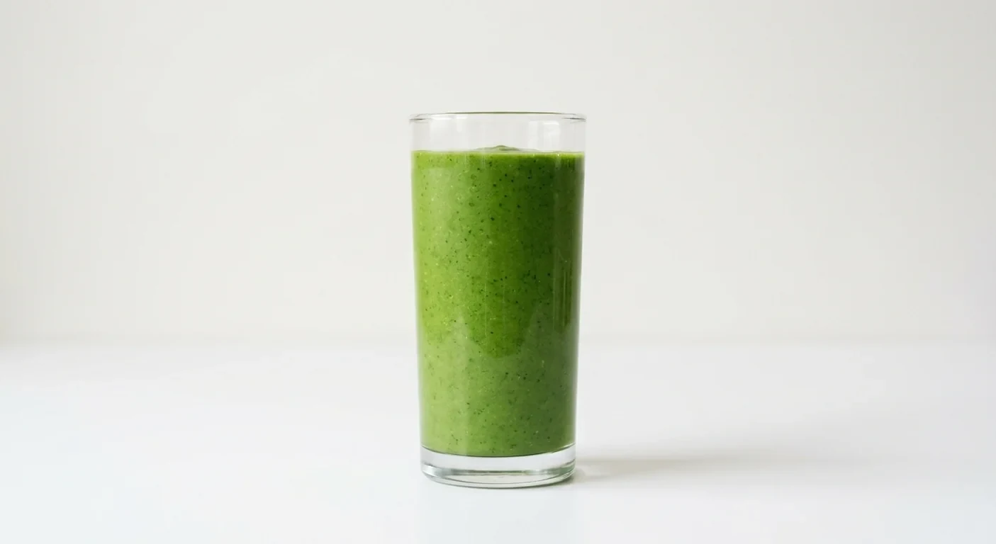 Pizza Express Green Machine Smoothie, green fruit smoothie in a clear glass, nutrition and calories