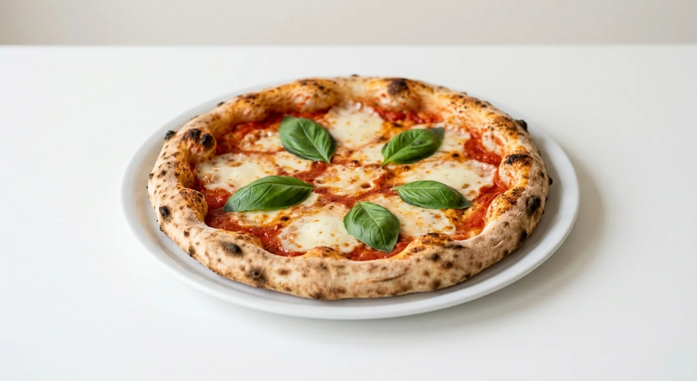 Zizzi Classic Vegan Margherita, round vegan pizza with tomato, vegan mozzarella and basil, nutrition and calories