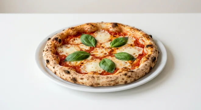 Zizzi Classic Vegan Margherita, round vegan pizza with tomato, vegan mozzarella and basil, nutrition and calories