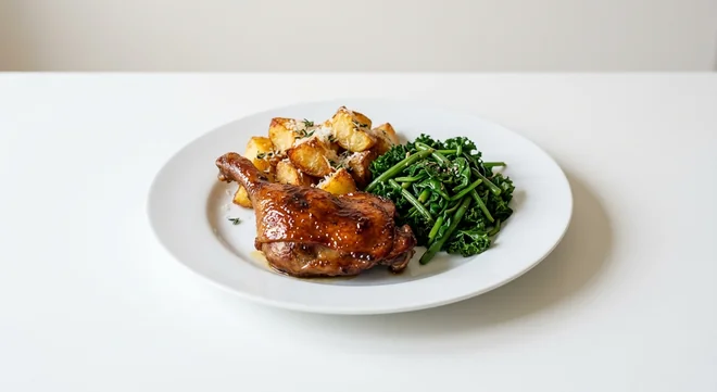 Zizzi Hot Honey Glazed Duck, glazed slow-cooked duck leg with crispy potatoes and greens, nutrition and calories
