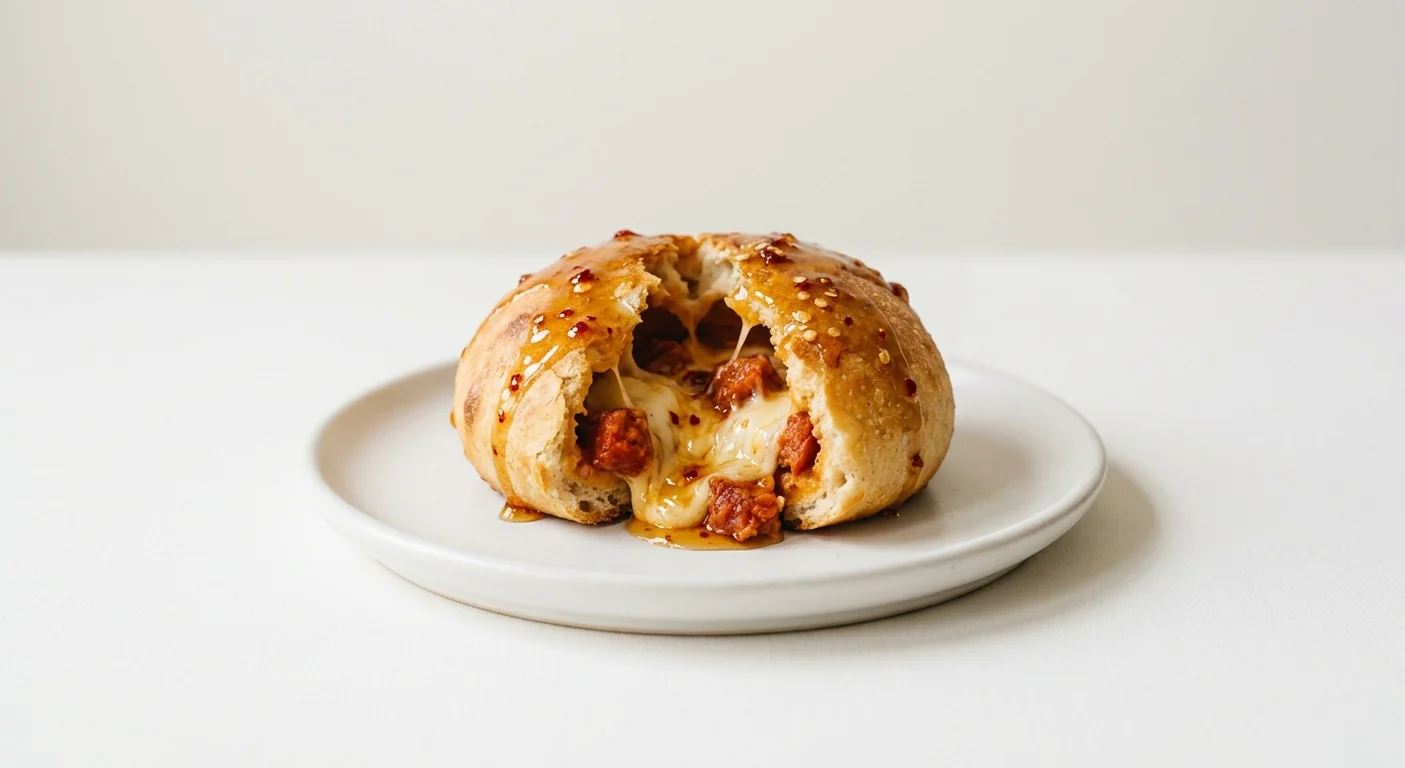 Zizzi Chorizo & Mozzarella Bombe, large dough ball filled with chorizo and mozzarella, drizzled with roquito hot honey, nutrition and calories