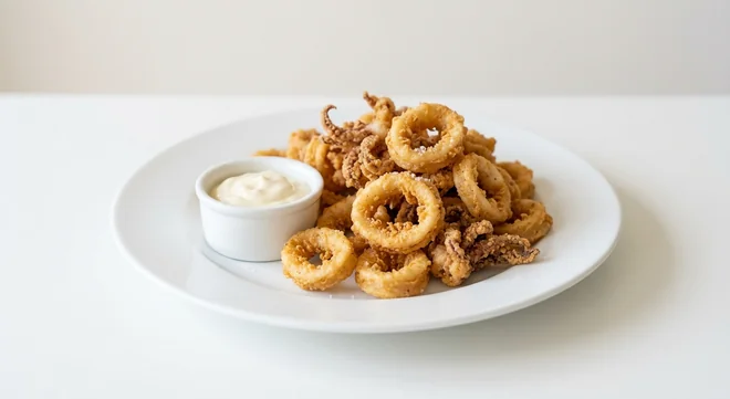 Zizzi Calamari (Large), large portion of crispy squid rings with garlic aioli, nutrition and calories