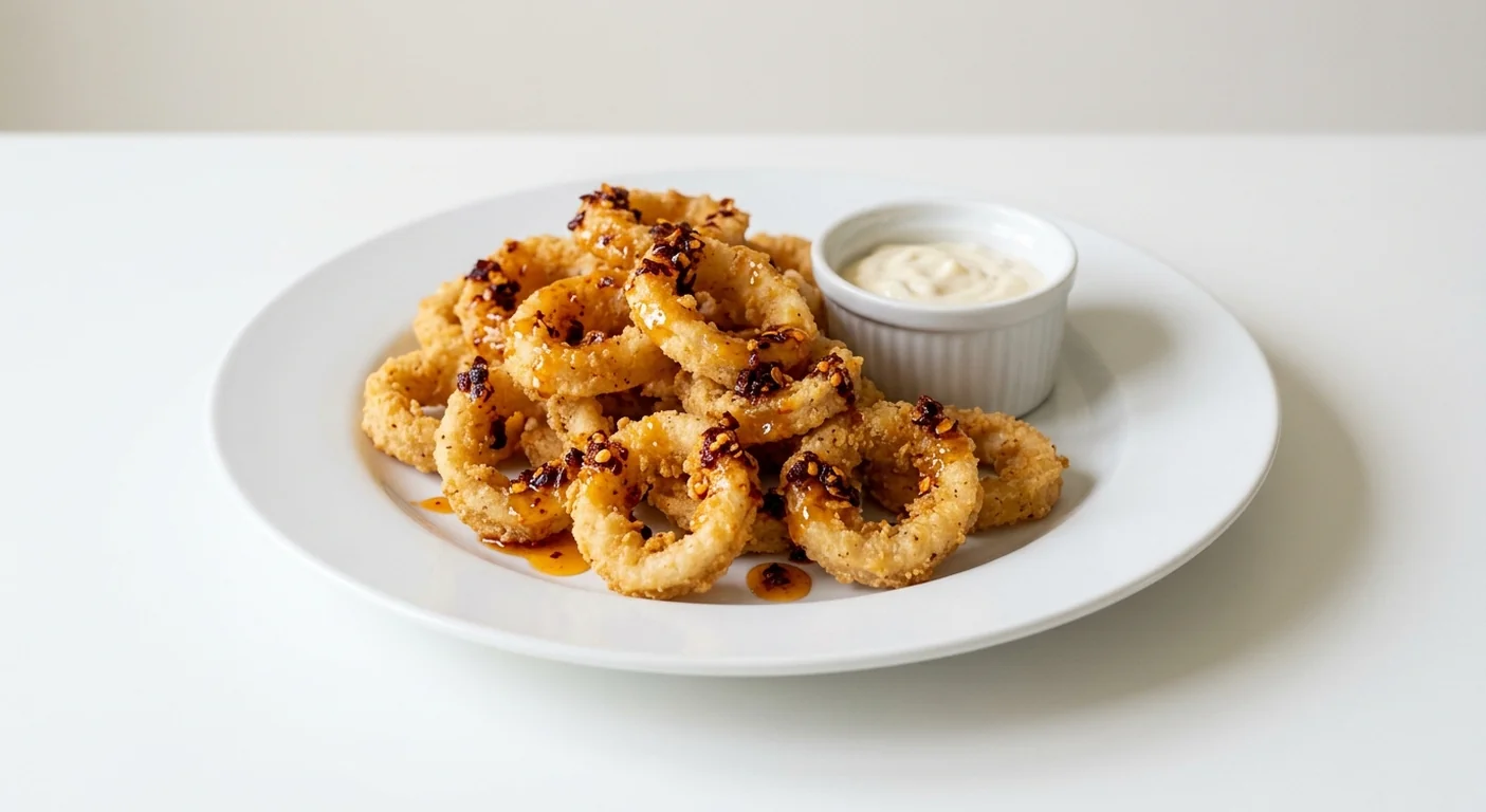 Zizzi Crispy Chilli Calamari (Large), large portion of crispy squid with hot honey, crispy chilli oil and garlic aioli, nutrition and calories
