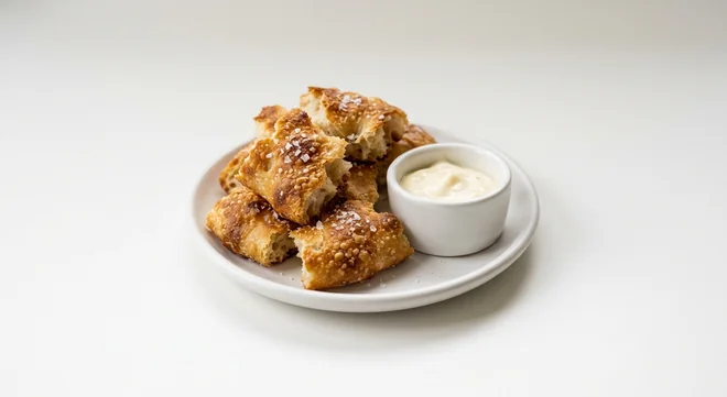 Zizzi Dough Crusts, freshly baked dough crusts with Maldon sea salt and garlic aioli, nutrition and calories