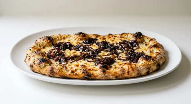 Zizzi Garlic Bread with Mozzarella & Caramelised Onions, garlic flatbread topped with melted mozzarella and caramelised balsamic onions, nutrition and calories
