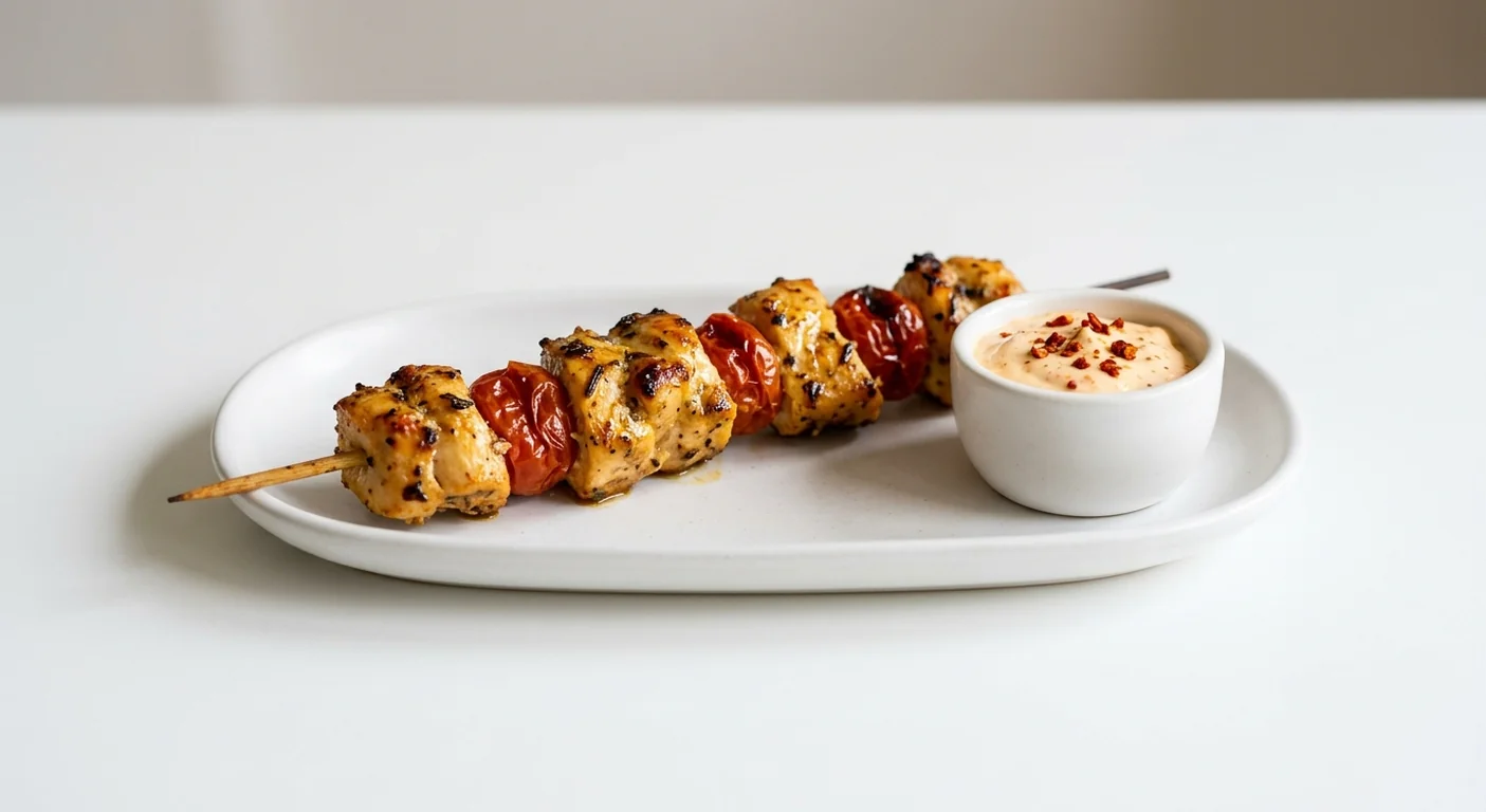 Zizzi Chicken Spiedini with Chilli Mayo, garlic chicken skewer with sunblush tomatoes and a chilli mayo dip, nutrition and calories