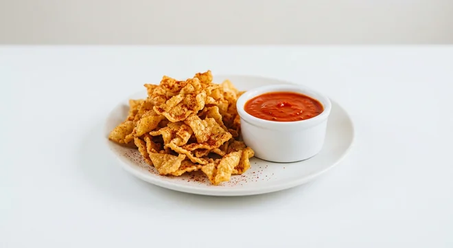 Zizzi Pasta Crisps, crispy fried pasta crisps with smoked paprika and garlic and a Calabrese dip, nutrition and calories