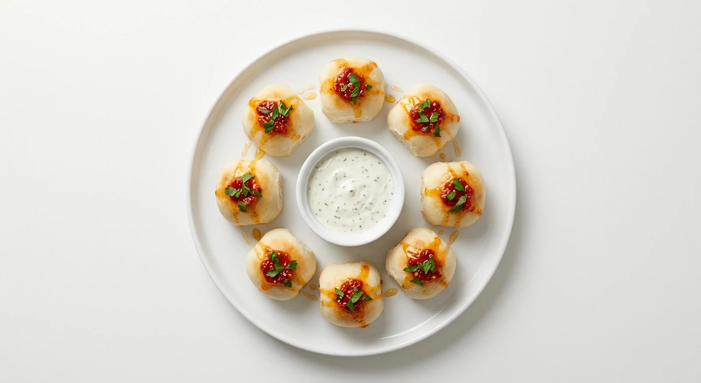 Pizza Express Dynamite Dough Balls, eight dough balls with Calabrian chilli salsa and hot honey around a garlic and herb dip, nutrition and calories