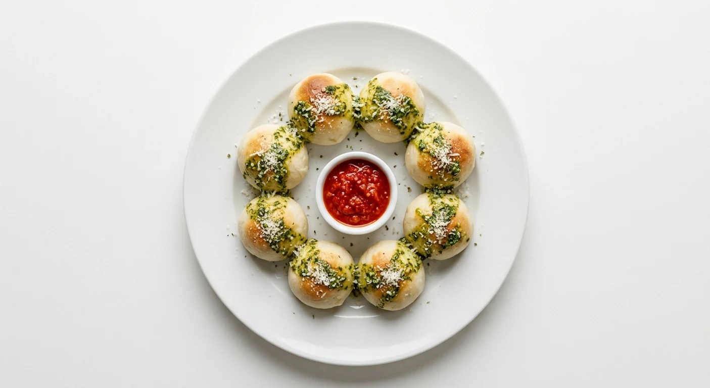 Pizza Express Loaded Pesto Dough Balls, eight dough balls tossed in basil pesto and hard cheese around a spicy tomato dip, nutrition and calories