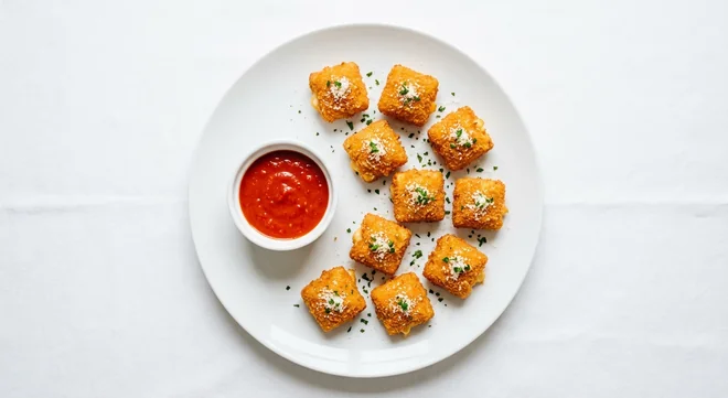 Zizzi Mac & Cheese Bites x10, ten crumbed mac and cheese bites with riserva cheese, parsley and a Calabrese dip, nutrition and calories