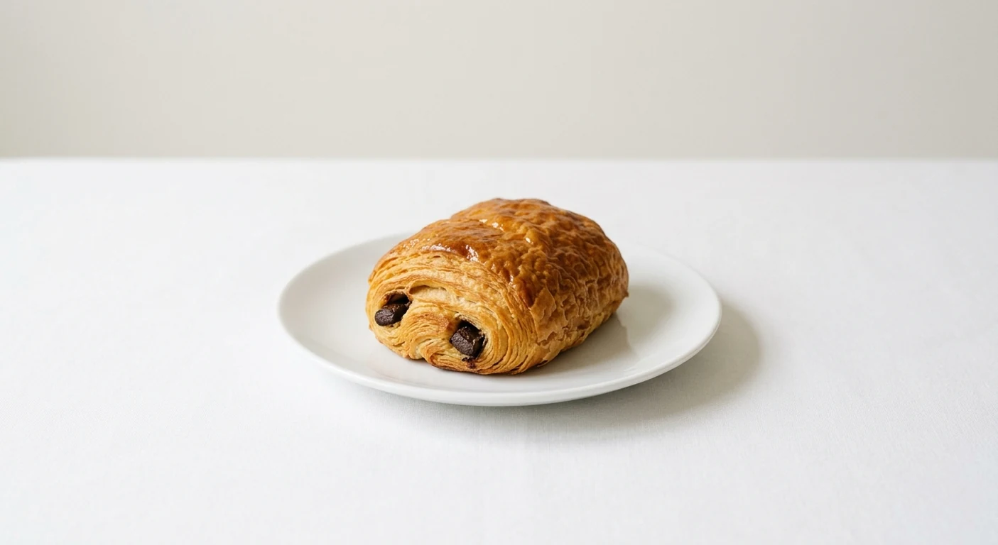 GAIL's Mini Pain au Chocolat, golden flaky mini pain au chocolat on a white plate, nutrition and calories