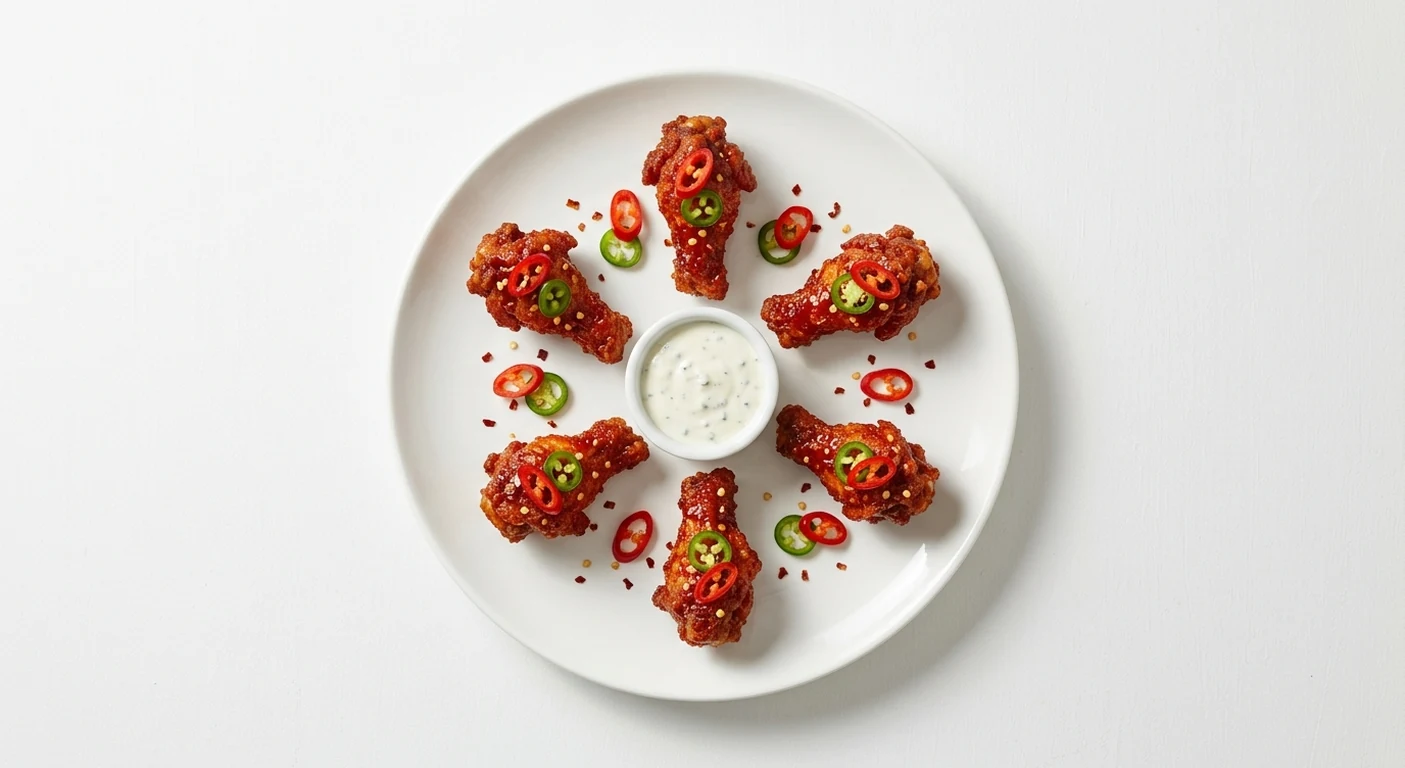 Pizza Express Triple Chilli Chicken Wings, six chilli-glazed chicken wings with red chilli and jalapeños around a blue cheese dip, nutrition and calories