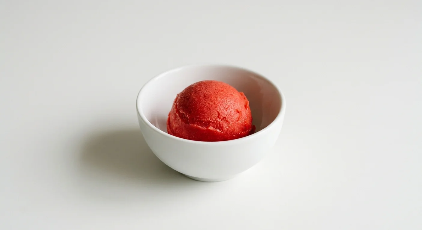 Zizzi Strawberry Sorbet, single scoop of strawberry sorbet, nutrition and calories