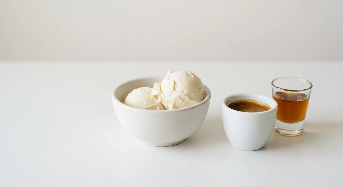 Pizza Express Frangelico Affogato, vanilla gelato with a shot of espresso and hazelnut liqueur, nutrition and calories