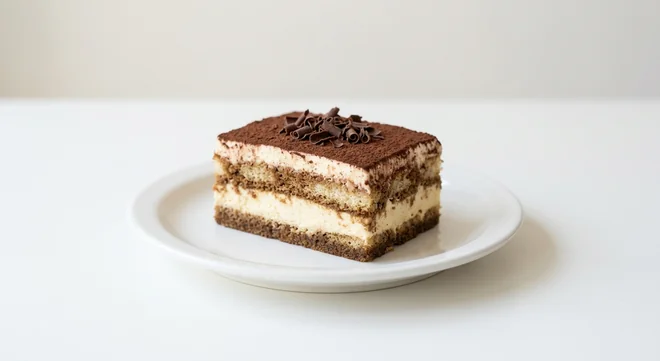 Zizzi Tiramisu, slice of tiramisu with coffee-soaked sponge, mascarpone cream, cocoa and dark chocolate shavings, nutrition and calories