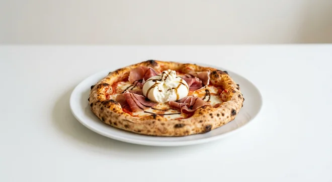 Zizzi Prosciutto & Burrata Pizzanini, small pizza with tomato, mozzarella, prosciutto, burrata and balsamic, nutrition and calories