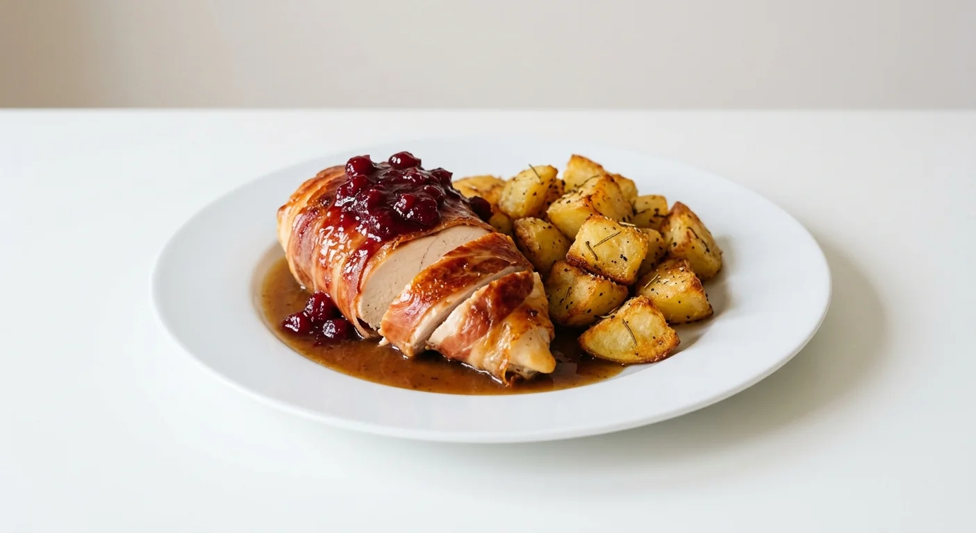 Zizzi Cranberry & Prosciutto Roast Chicken with Potatoes, prosciutto-wrapped roast chicken with cranberry, roast potatoes and gravy, nutrition and calories