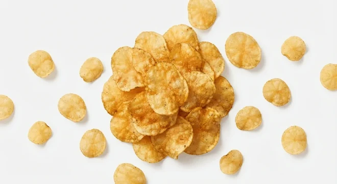 Greggs Mature Cheddar & Onion Hand Cooked Crisps, golden hand cooked crisps, nutrition and calories