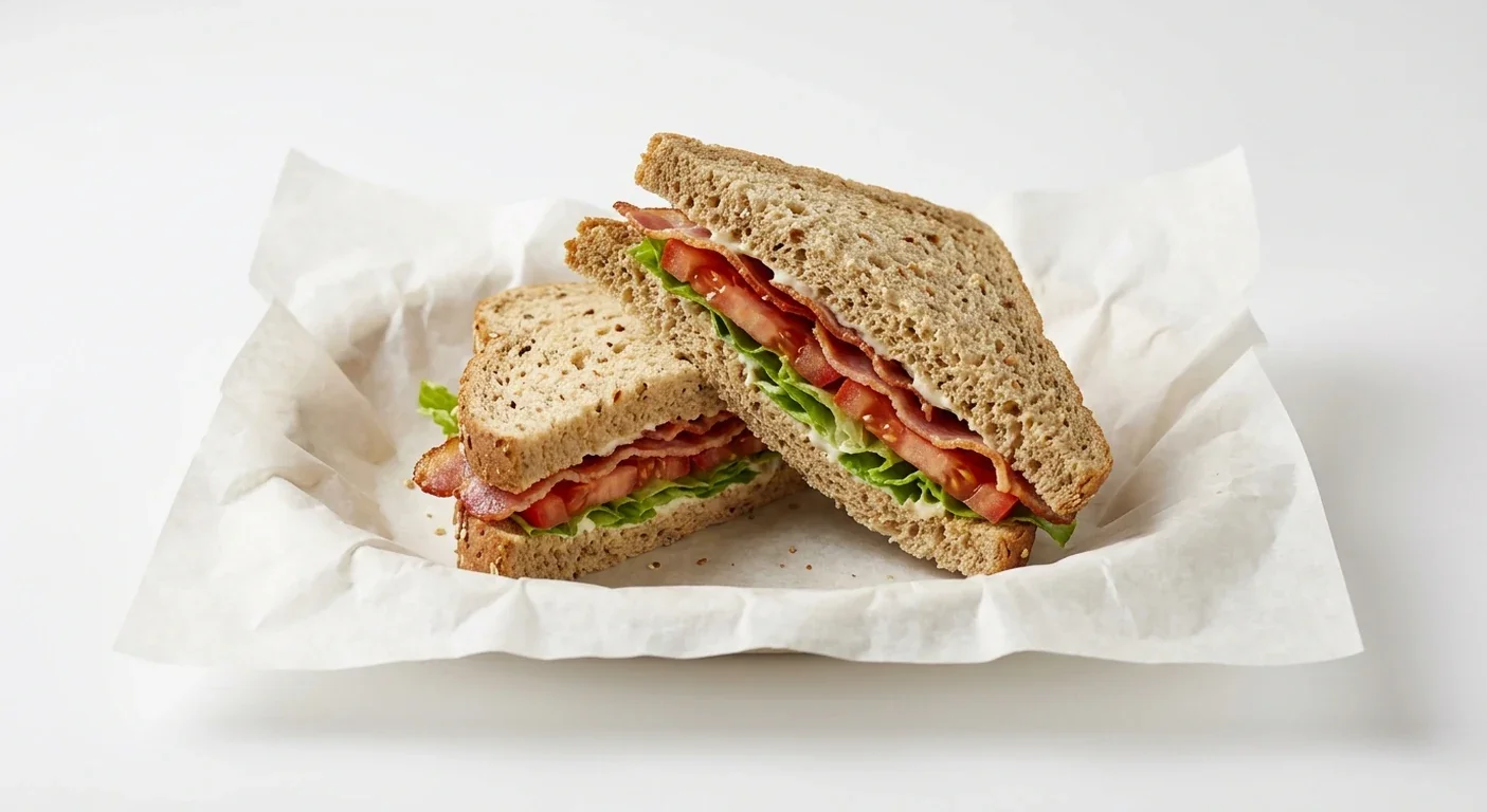 Caffè Nero BLT Sandwich, malted bread sandwich with streaky bacon, tomato and lettuce, nutrition and calories