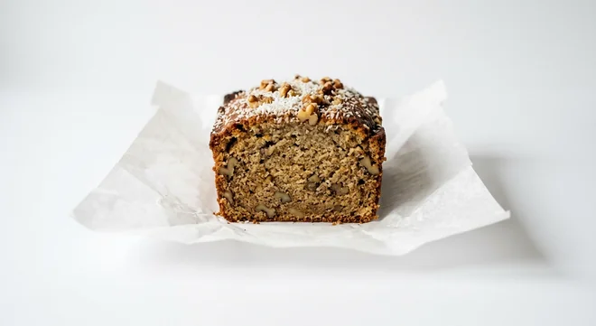 Caffè Nero Banana & Walnut Loaf Cake, slice of banana loaf cake with walnuts and coconut, nutrition and calories