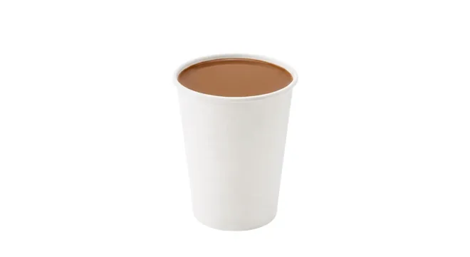 Caffè Nero Kids Hot Chocolate (Soya Milk), small hot chocolate in a plain white paper cup, nutrition and calories
