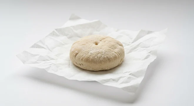 Greggs Stottie, small round flat stottie bun on white paper, nutrition and calories