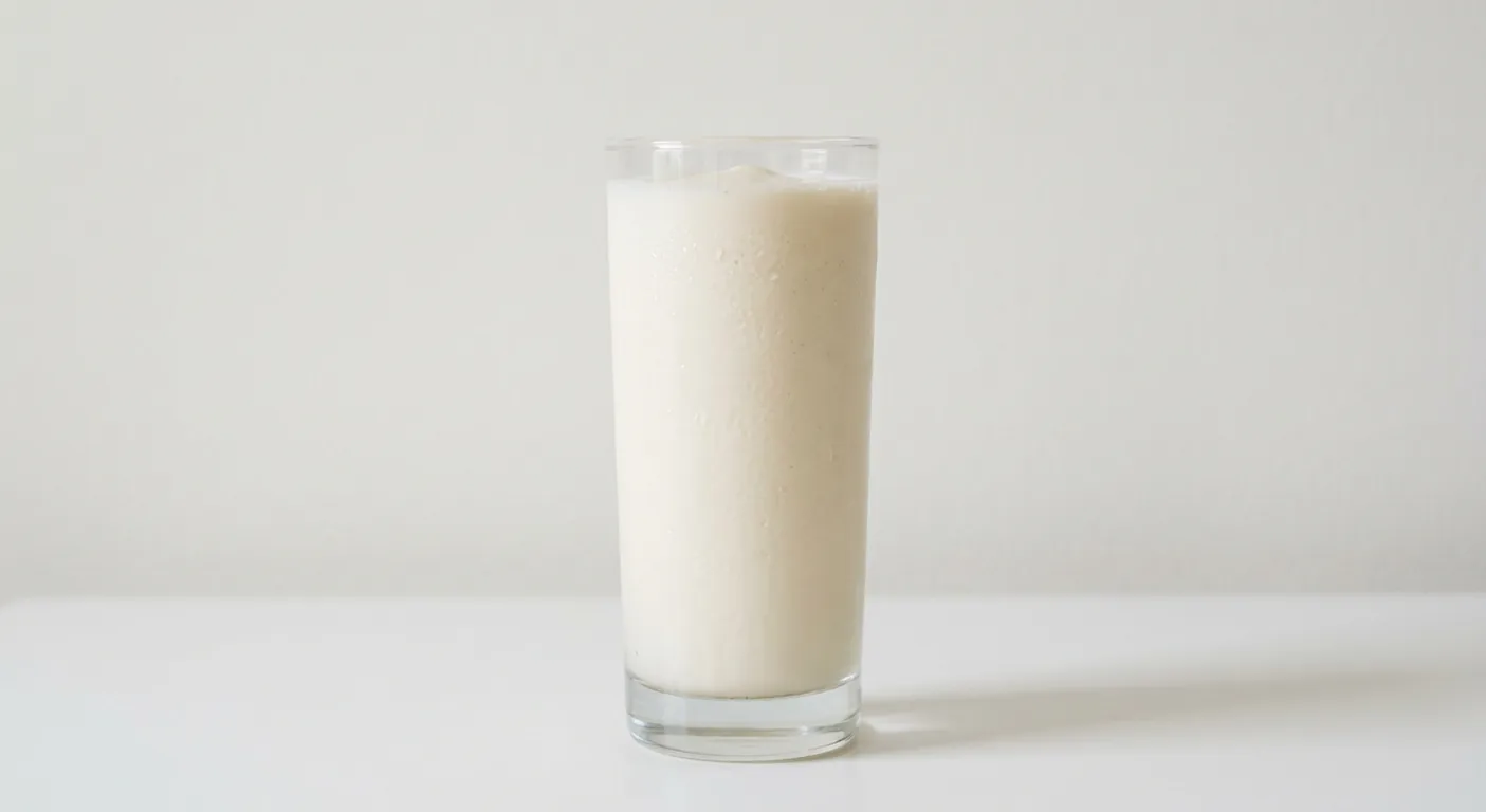 Caffè Nero Vanilla Milkshake, vanilla milkshake in a tall clear glass, nutrition and calories