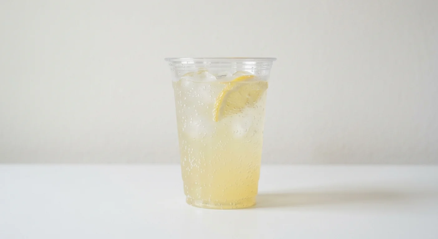Caffè Nero Sicilian Lemon Spritz, sparkling lemon spritz with a lemon slice over ice in a clear cup, nutrition and calories