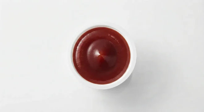 Pizza Hut BBQ Dip, BBQ dip in a small white pot, nutrition and calories