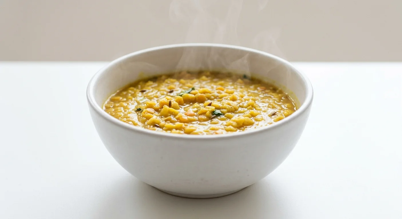 Pret A Manger Sunshine Dhal, golden lentil dhal in a deep bowl, nutrition and calories