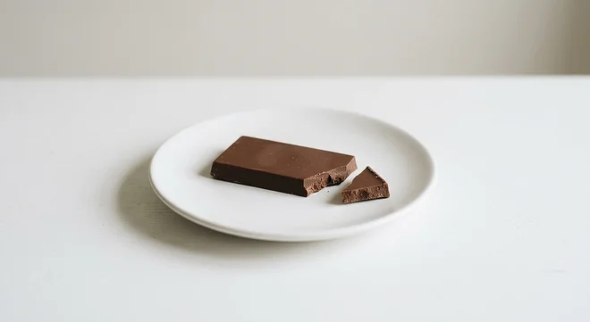 Pret A Manger Milk Chocolate Bar, milk chocolate bar on a white plate, nutrition and calories