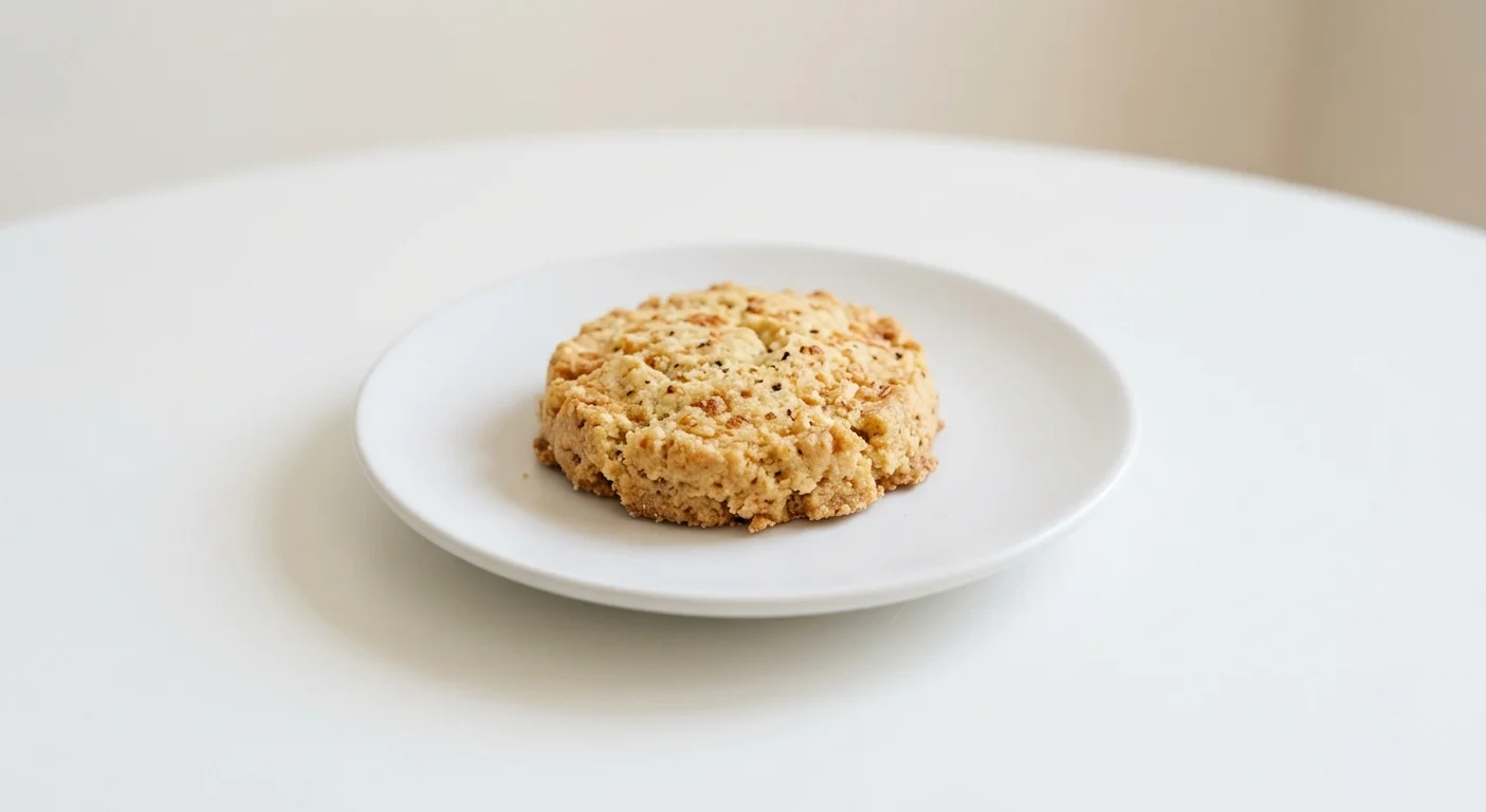 GAIL's Parmesan Biscuit, round parmesan biscuit on a white plate, nutrition and calories
