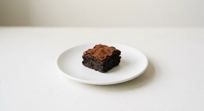 GAIL's Brownie Bites, small brownie bite on a white plate, nutrition and calories