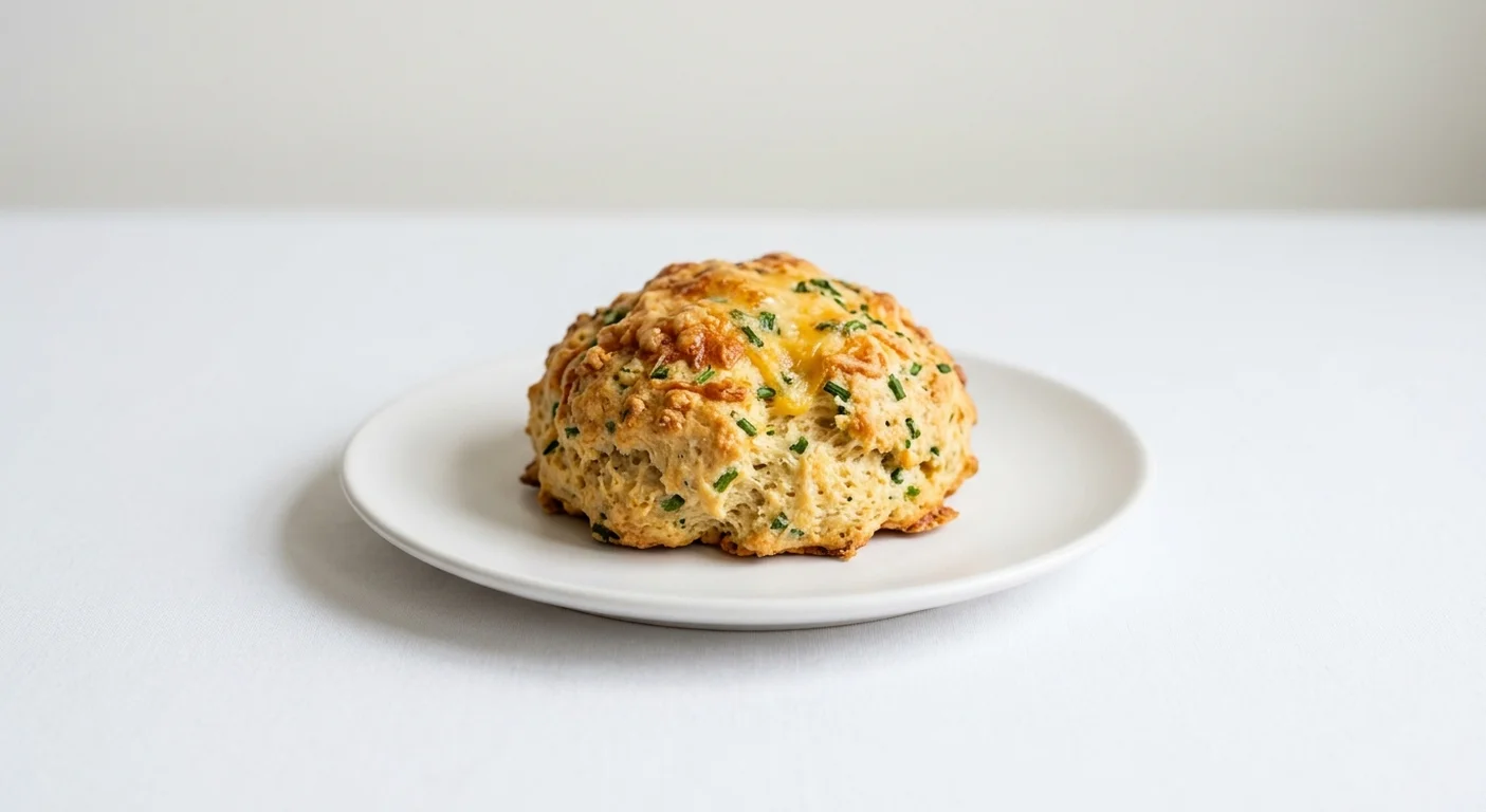 GAIL's Cheddar and Chive Drop Scone, cheddar and chive drop scone on a white plate, nutrition and calories
