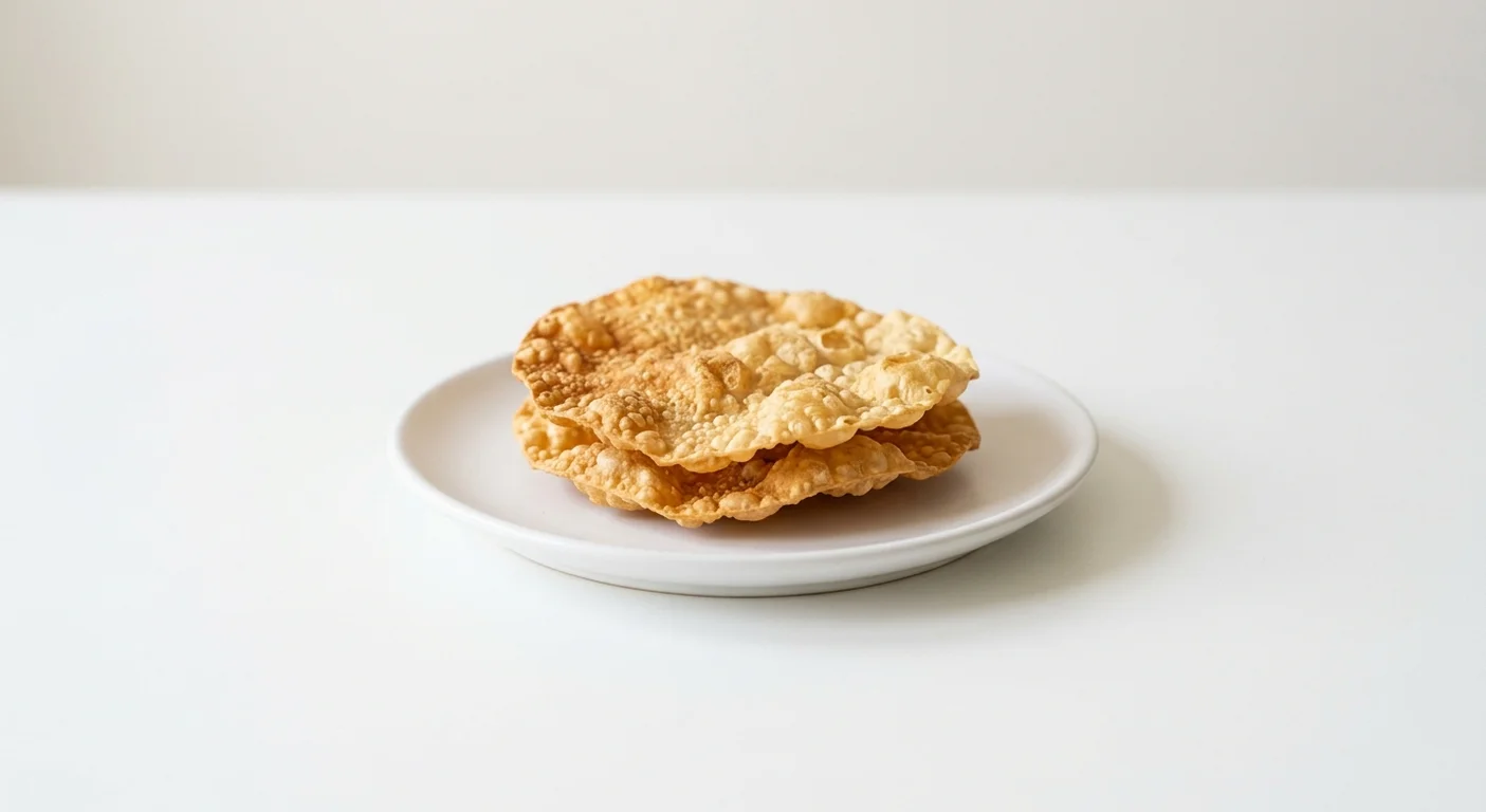 Wetherspoon Poppadums, two crisp poppadoms on a white plate, nutrition and calories