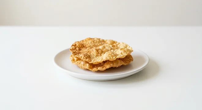 Wetherspoon Poppadums, two crisp poppadoms on a white plate, nutrition and calories